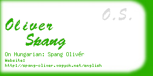 oliver spang business card